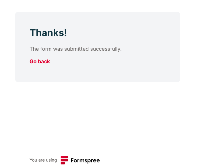 Screenshot of reCAPTCHA confirmation page