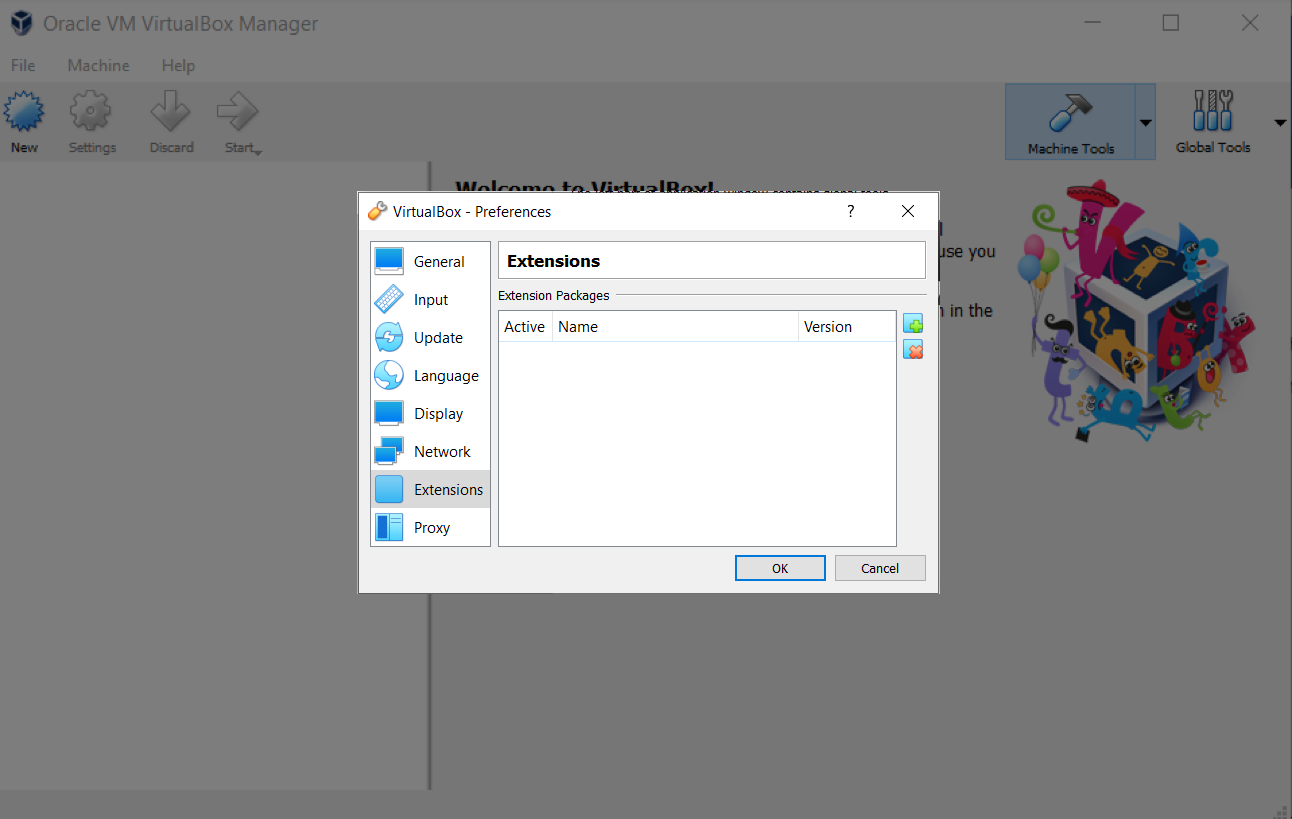 Screenshot of Installing Oracle VM VirtualBox Extension pack